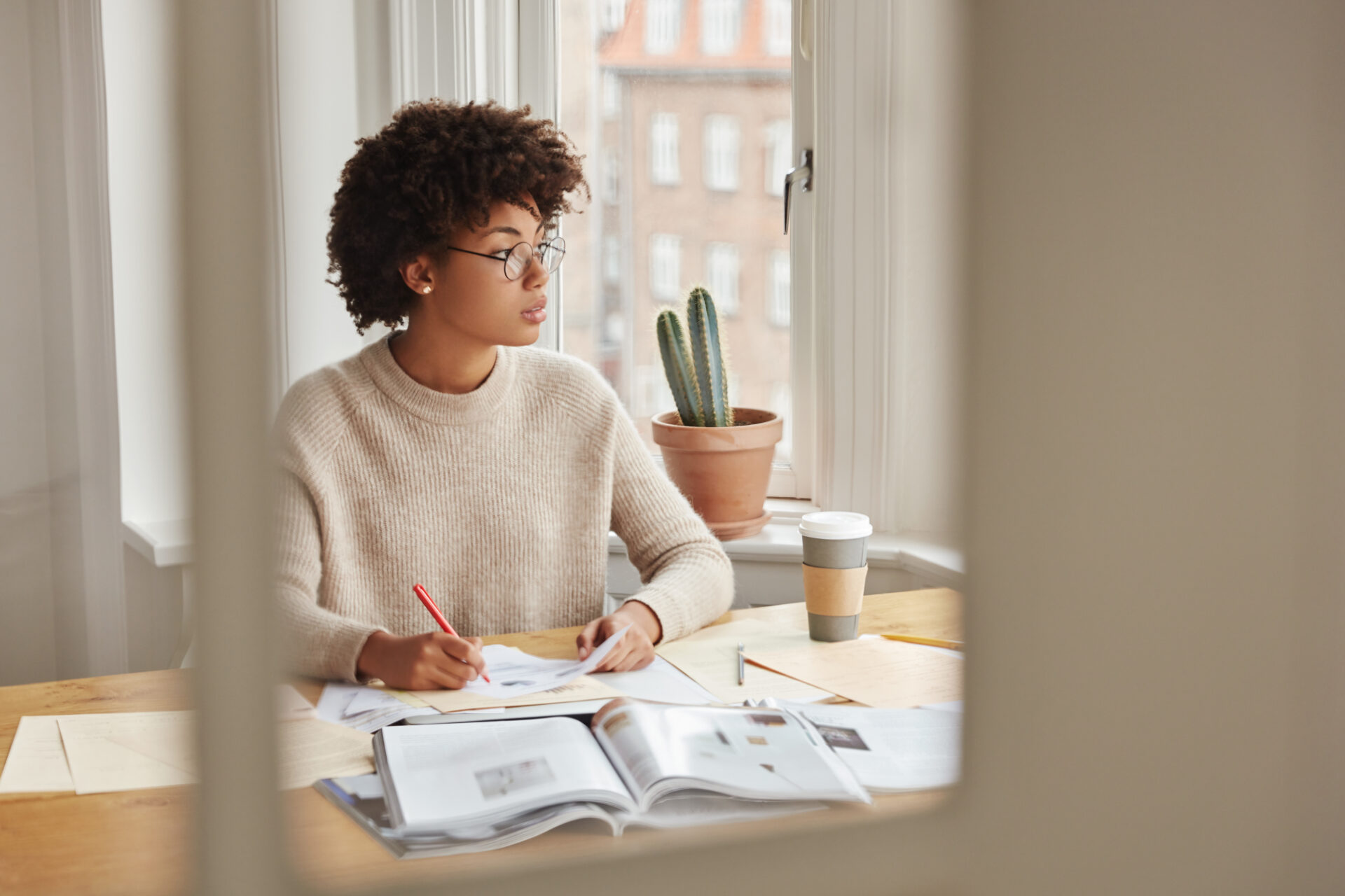 Woman making decisions