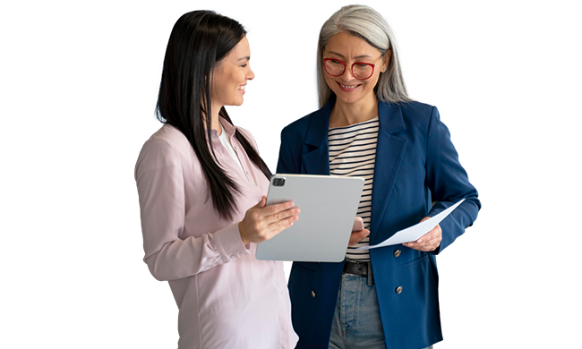 Two women's discussing