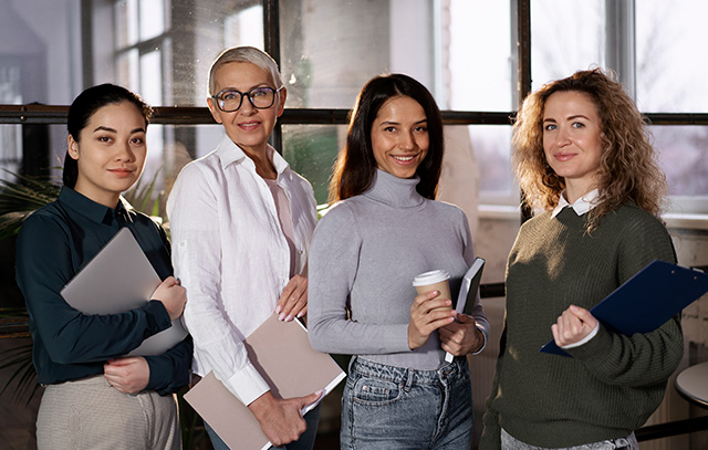 Women team at work